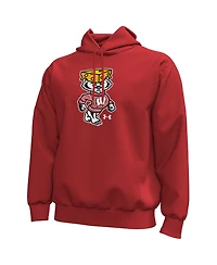 Under Armour Men's Red Wisconsin Badgers Cheesehead Bucky Icon Fleece Hoodie