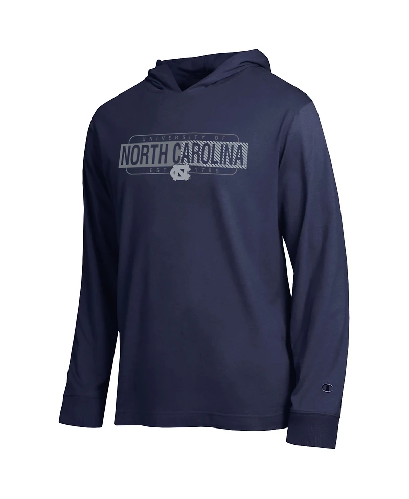 Champion Men's Navy North Carolina Tar Heels Gradient All-Star Long Sleeve Hooded T-Shirt