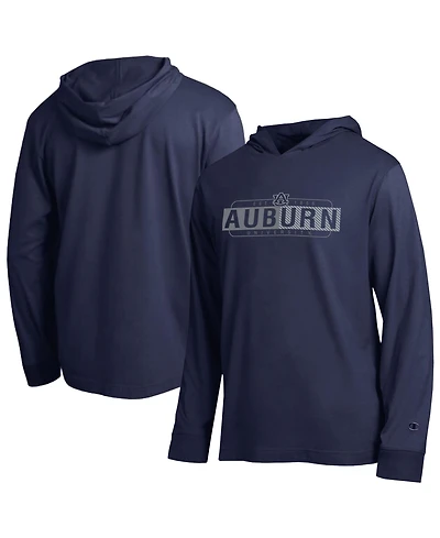 Champion Men's Navy Auburn Tigers Gradient All-Star Long Sleeve Hooded T-Shirt
