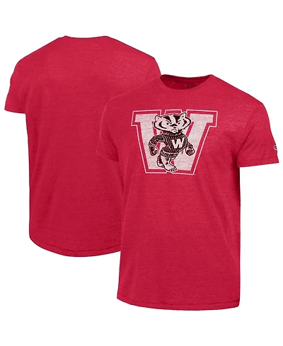 Champion Men's Red Wisconsin Badgers Triumph Tri-Blend T-Shirt