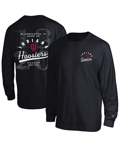 Champion Men's Black Indiana Hoosiers Laminated All-Star Long Sleeve T-Shirt