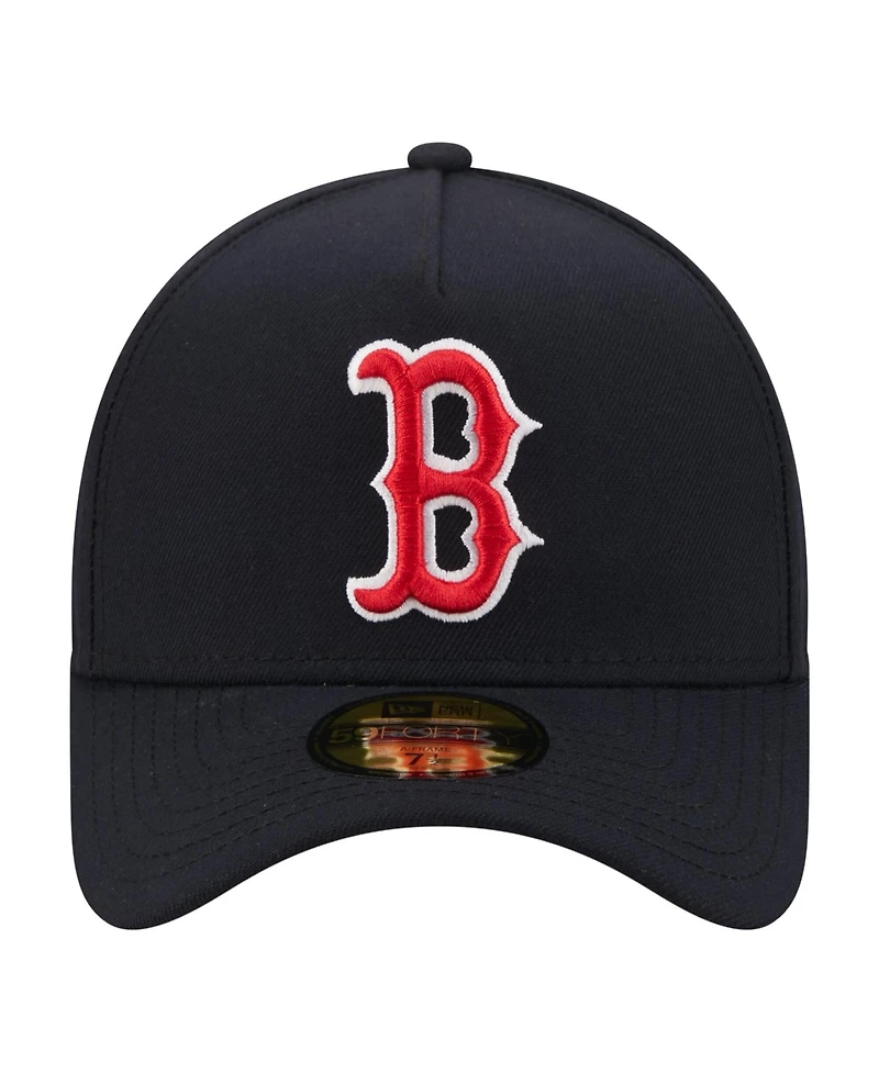 New Era Men's Navy Boston Red Sox A-Frame 59FORTY Fitted Hat