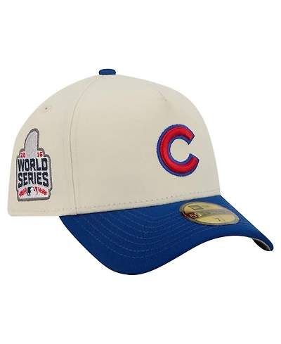 New Era Men's Cream Chicago Cubs Chrome A-Frame 59FORTY Fitted Hat