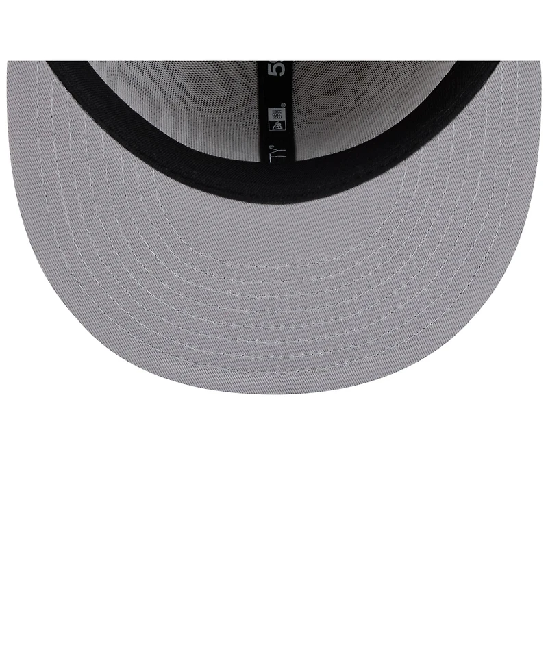New Era Men's Tan York Yankees Fruit Sticker 59FIFTY Fitted Hat