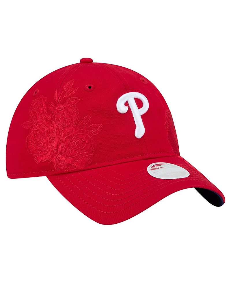 New Era Women's Red Philadelphia Phillies Roses 9TWENTY Adjustable Hat