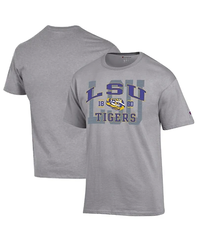 Champion Men's Heather Gray Lsu Tigers Varsity T-Shirt