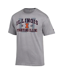 Champion Men's Heather Gray Illinois Fighting Illini Varsity T-Shirt
