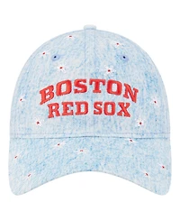 New Era Women's Light Blue Boston Red Sox Daisy All Over 9TWENTY Adjustable Hat