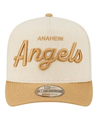 New Era Men's Cream Los Angeles Angels Herringbone 9FIFTY A-Frame Snapback Hat