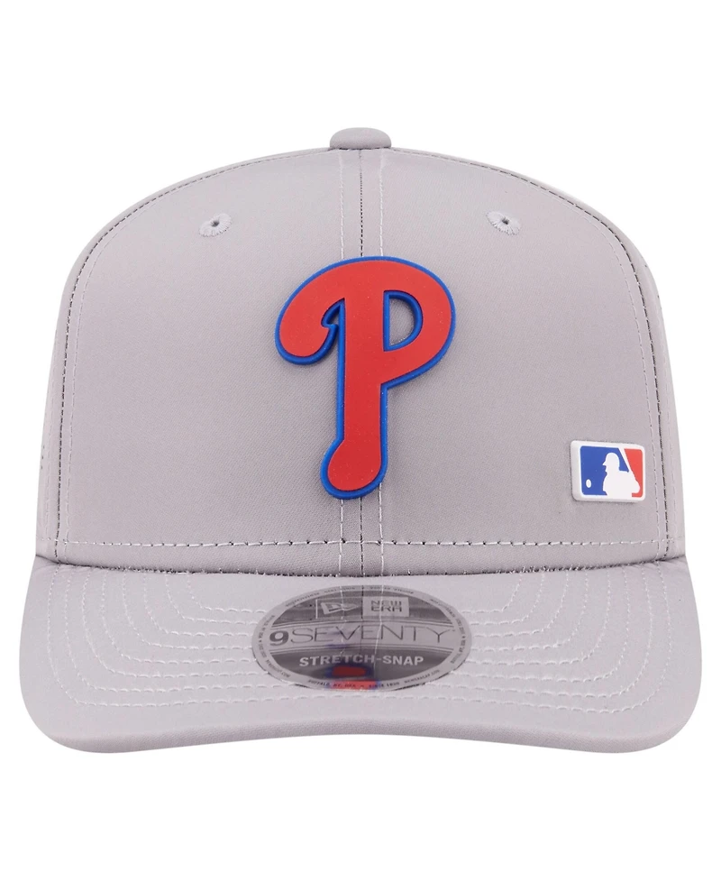New Era Men's Gray Philadelphia Phillies Laser Perforated 9SEVENTY Adjustable Hat