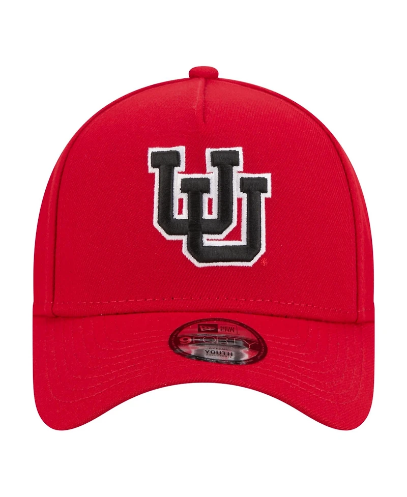 New Era Big Boys and Girls Red Utah Utes 9FORTY A-Frame Adjustable Hat