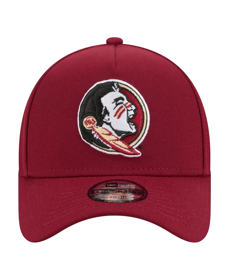 New Era Big Boys and Girls Garnet Florida State Seminoles 9FORTY A-Frame Adjustable Hat