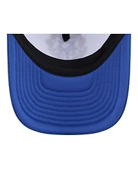 New Era Big Boys and Girls White, Royal New York Mets Food A-Frame 9FORTY Trucker Adjustable Hat