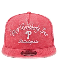 New Era Men's Red Philadelphia Phillies City Slogan A-Frame 9FIFTY Snapback Hat