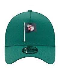 New Era Men's Green Cleveland Guardians Pin Seeker 9FORTY A-Frame Adjustable Hat