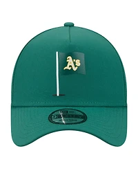 New Era Men's Green Athletics Pin Seeker 9FORTY A-Frame Adjustable Hat