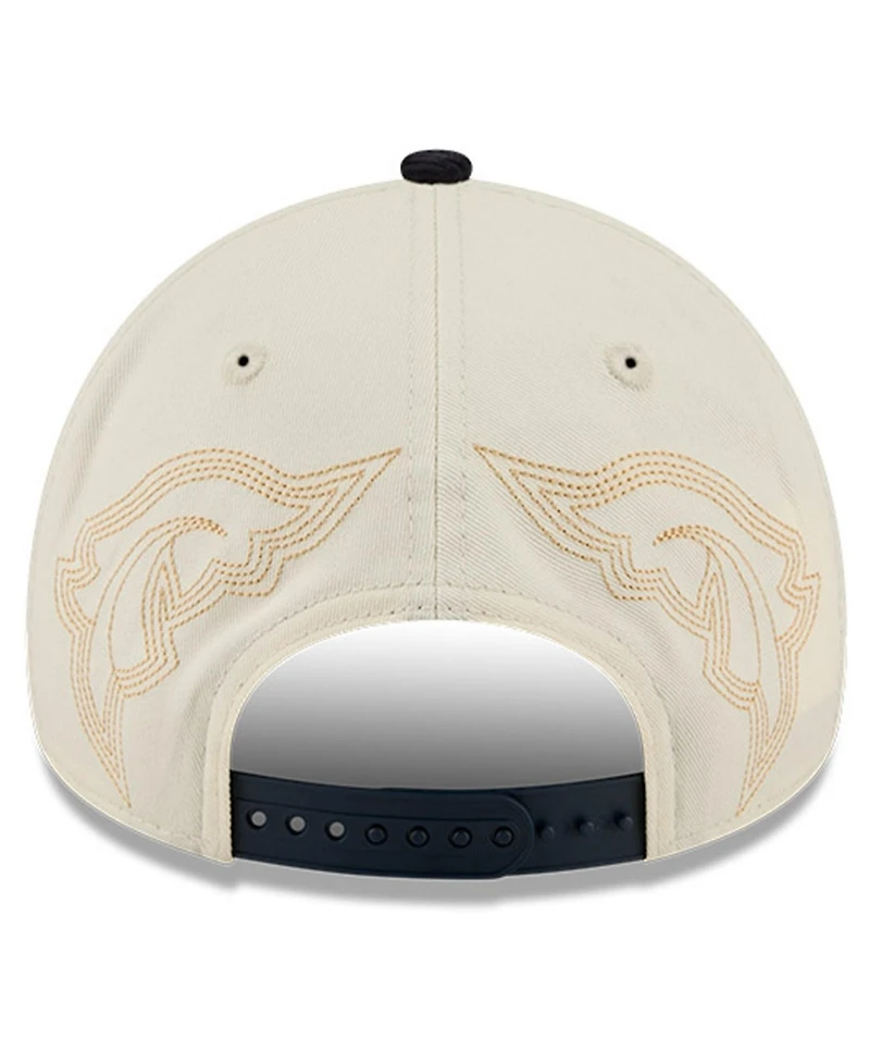 New Era Men's Stone Cleveland Guardians Western Stitch 9FORTY A-Frame Adjustable Hat