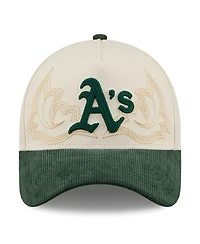 New Era Men's Stone Athletics Western Stitch 9FORTY A-Frame Adjustable Hat