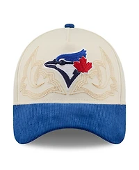 New Era Men's Stone Toronto Blue Jays Western Stitch 9FORTY A-Frame Adjustable Hat