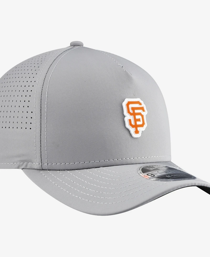 New Era Men's Gray San Francisco Giants Micro Logo 9FORTY M-Crown A-Frame Adjustable Hat