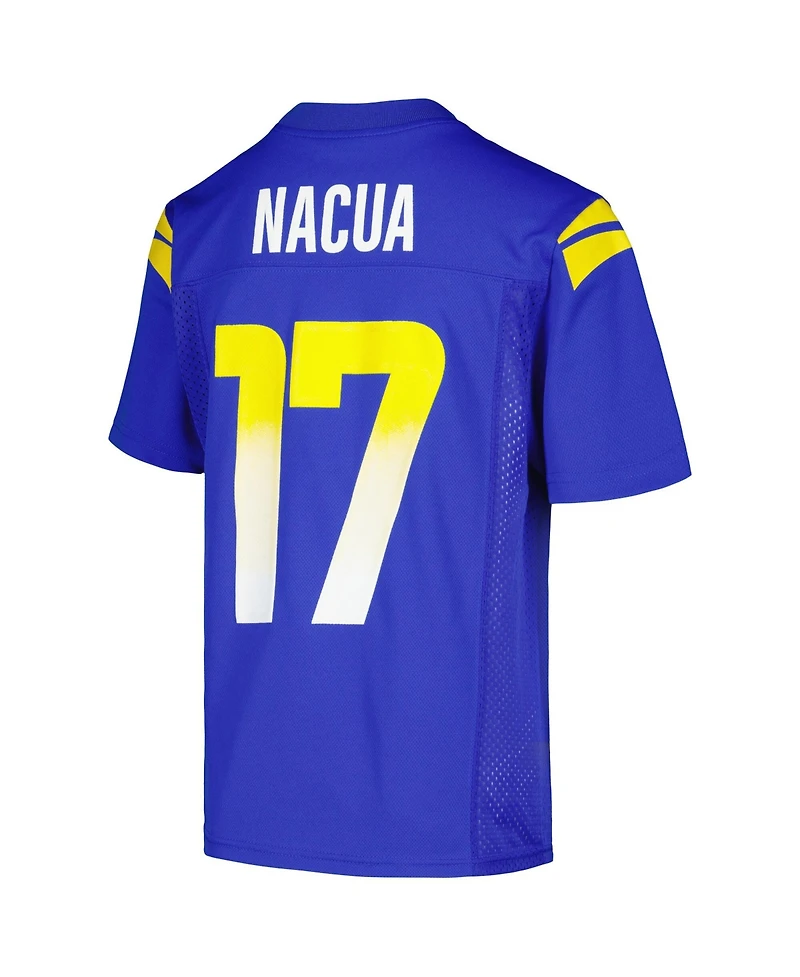 Outerstuff Big Boys and Girls Puka Nacua Royal Los Angeles Rams Replica Player Jersey