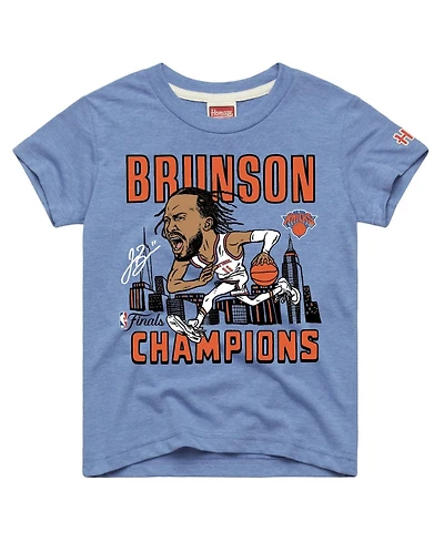 Homage Toddler Jalen Brunson Blue New York Knicks 2026 Nba Finals Champions Signature Tri-Blend T-Shirt