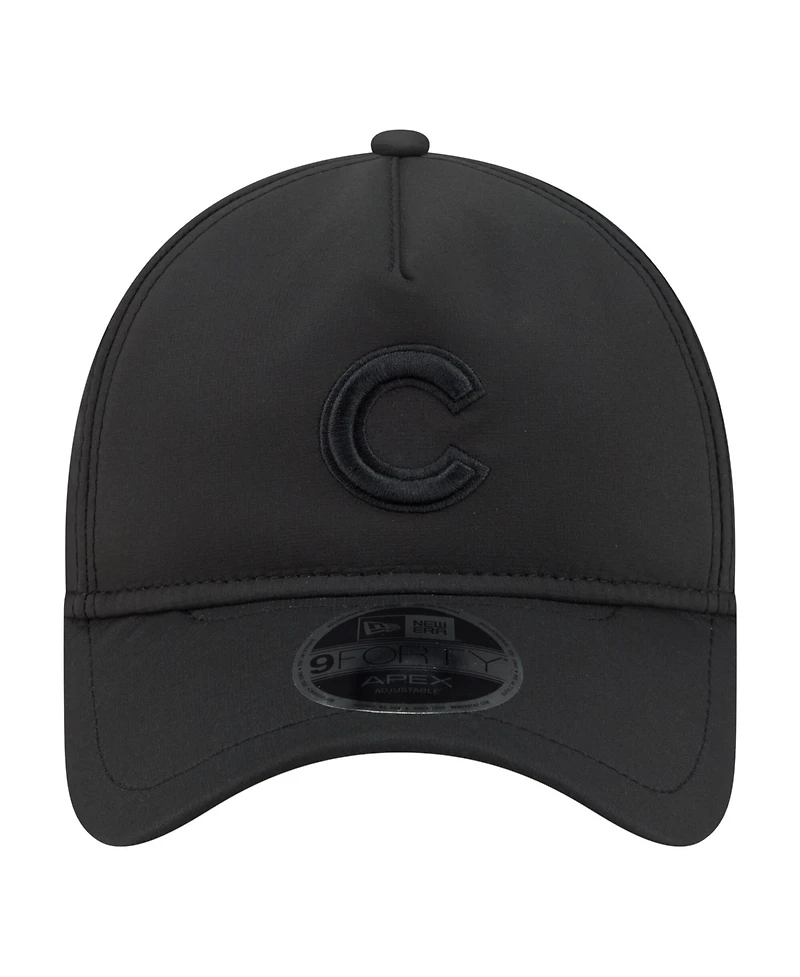 New Era Men's Black Chicago Cubs Injection Apex 9FORTY Adjustable Hat