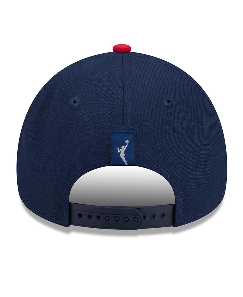New Era Men's and Women's Navy, Red Indiana Fever Wnba Tip-Off 2026 Metal Badge A-Frame 9FORTY Adjustable Hat