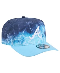 New Era Men's Light Blue Atlanta Braves Deep Water Pre-Curved 9FIFTY A-Frame Snapback Hat