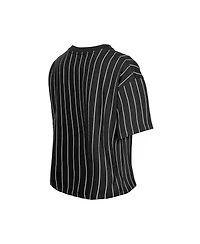 New Era Women's Black La 2028 Summer Mesh Back Pinstripe Boxy T-Shirt