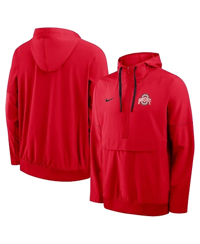 Nike Men's Black Ohio State Buckeyes 2026 Sideline Anorak Half-Zip Hoodie