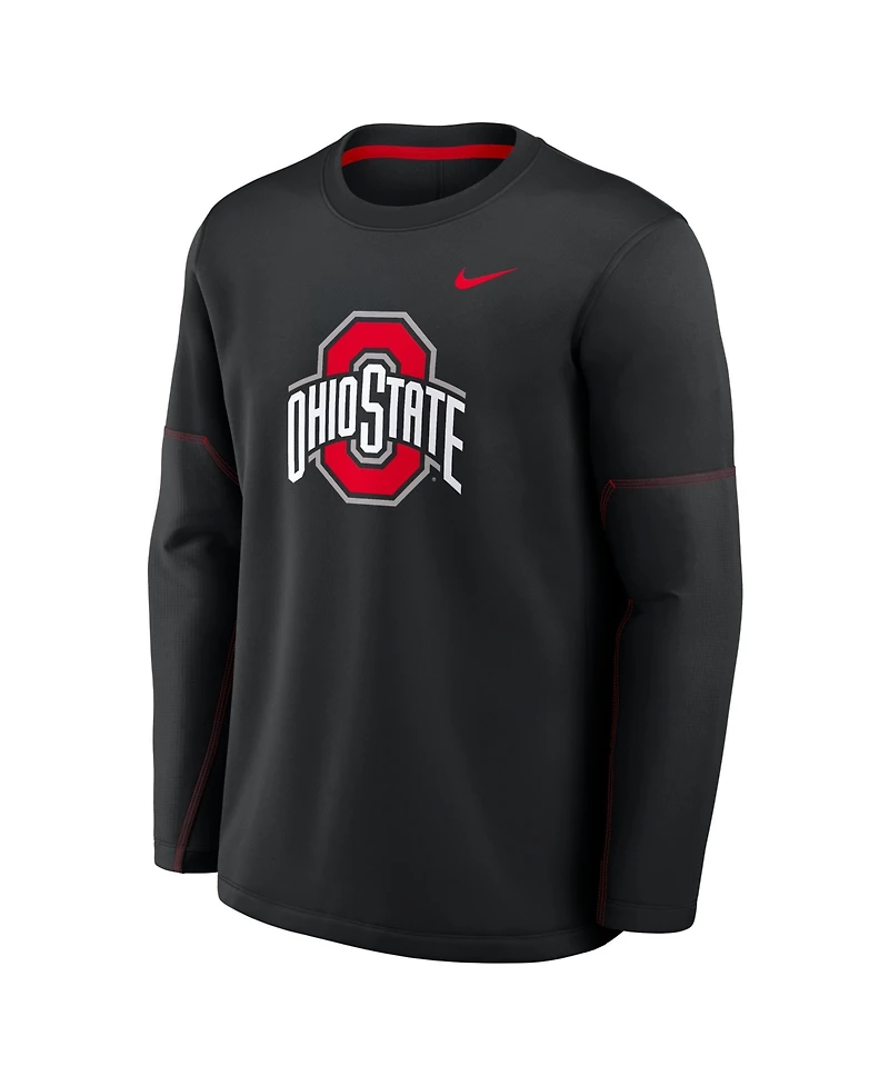 Nike Men's Black Ohio State Buckeyes 2026 Sideline Coaches Therma-fit Long Sleeve T-Shirt