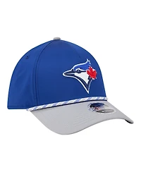 New Era Men's Royal, Grey Toronto Blue Jays Rope M-Crown A-Frame 39THIRTY Flex Hat