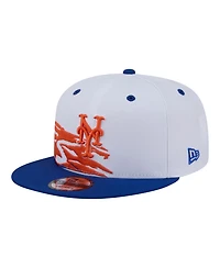 New Era Men's White, Royal New York Mets 9FIFTY Snapback Hat