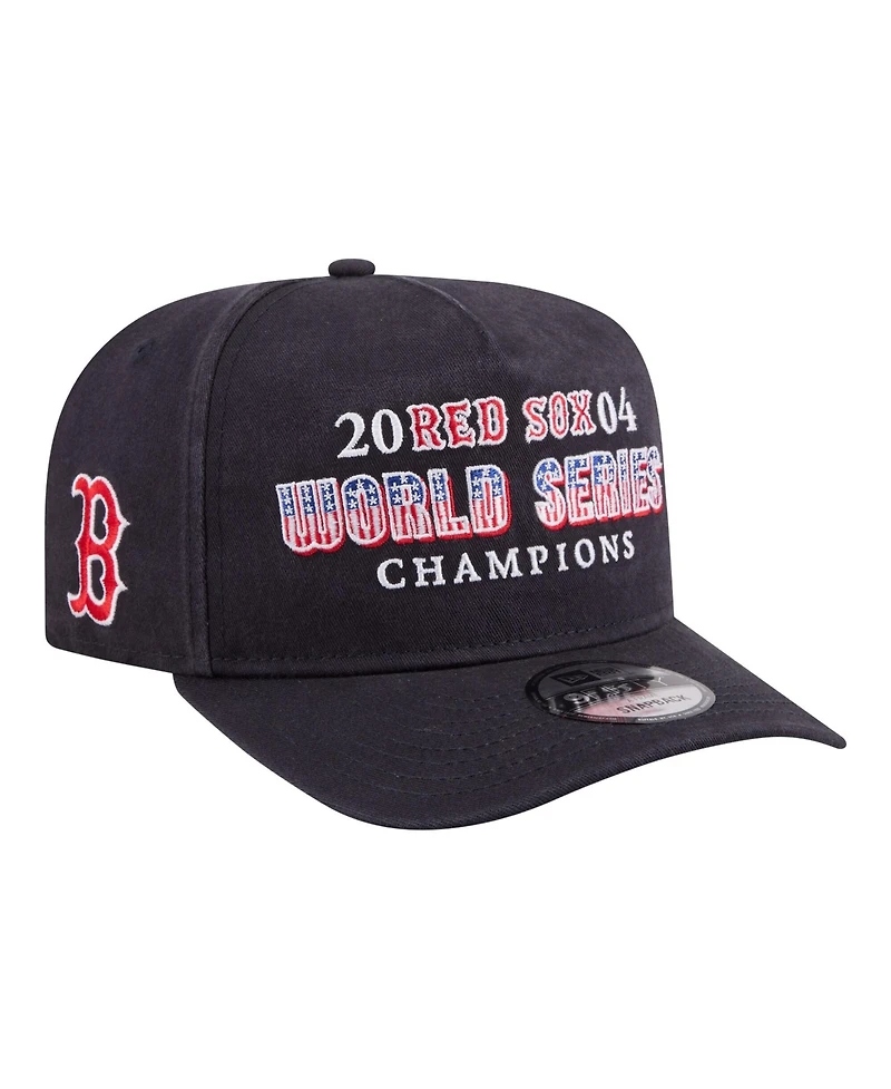 New Era Men's Navy Boston Red Sox 2004 World Series Champions Historic 9FIFTY A-Frame Snapback Hat