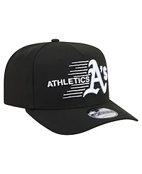 New Era Men's Black Athletics Motion A-Frame 9FIFTY Snapback Hat