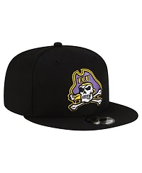 New Era Men's Black Ecu Pirates Team 9FIFTY Snapback Hat
