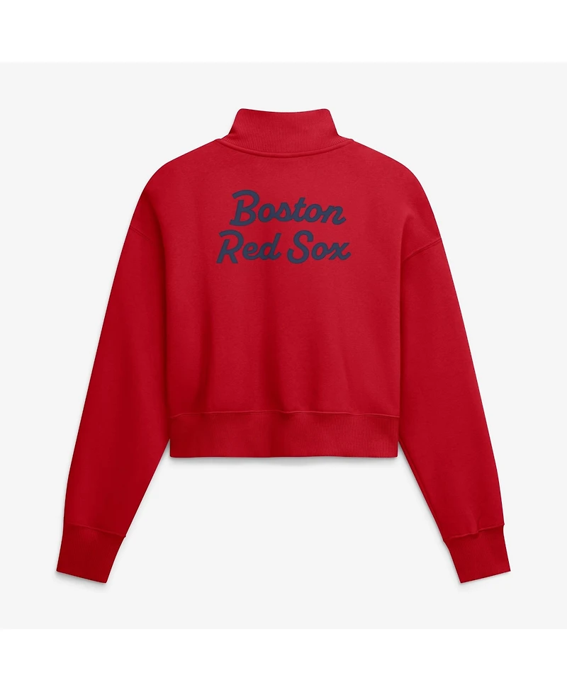 Nike Women's Red Boston Sox Primetime Phoenix Fleece Half-Zip Sweatshirt