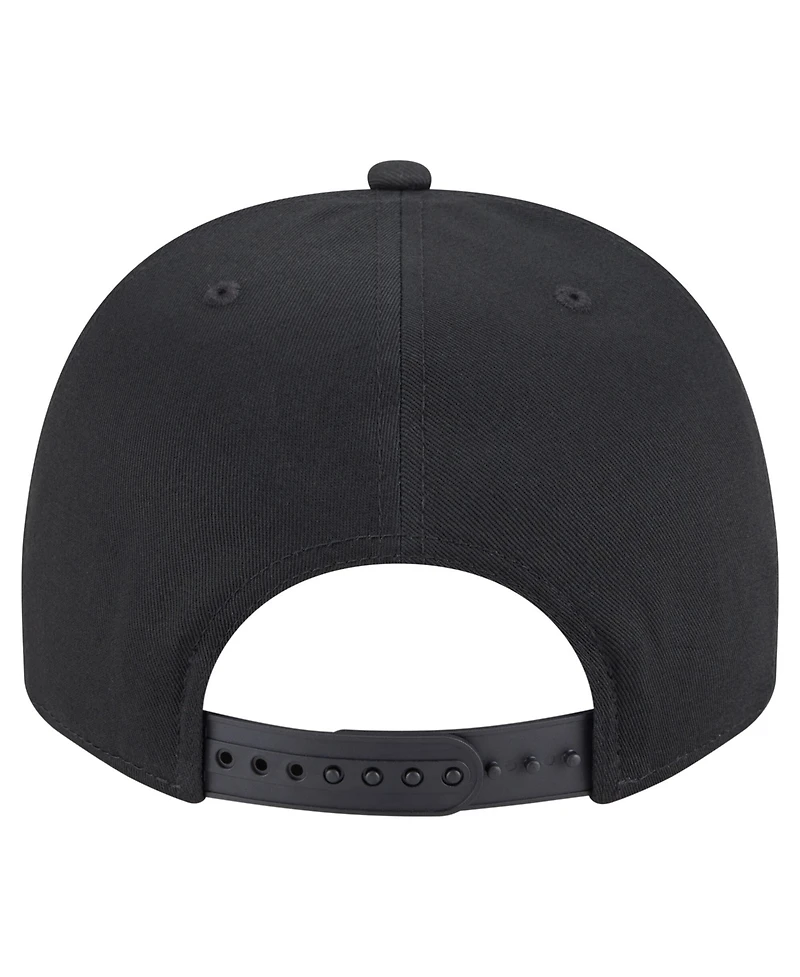 New Era Men's Black Minnesota Twins Chainstitch 9FIFTY A-Frame Snapback Hat