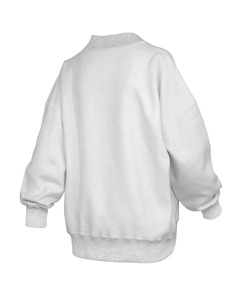 Pressbox Women's Heather Gray Miami Hurricanes Reversible Sweatshirt