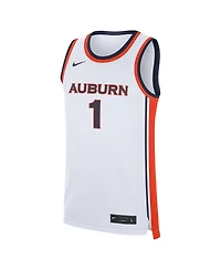 Nike Men's White Auburn Tigers 1 Home War Eagle Replica Basketball Jersey