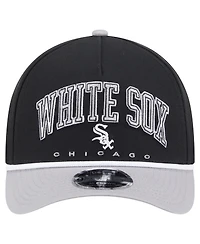 New Era Men's Black, Gray Chicago White Sox Arch 9FORTY A-Frame M-Crown Adjustable Hat