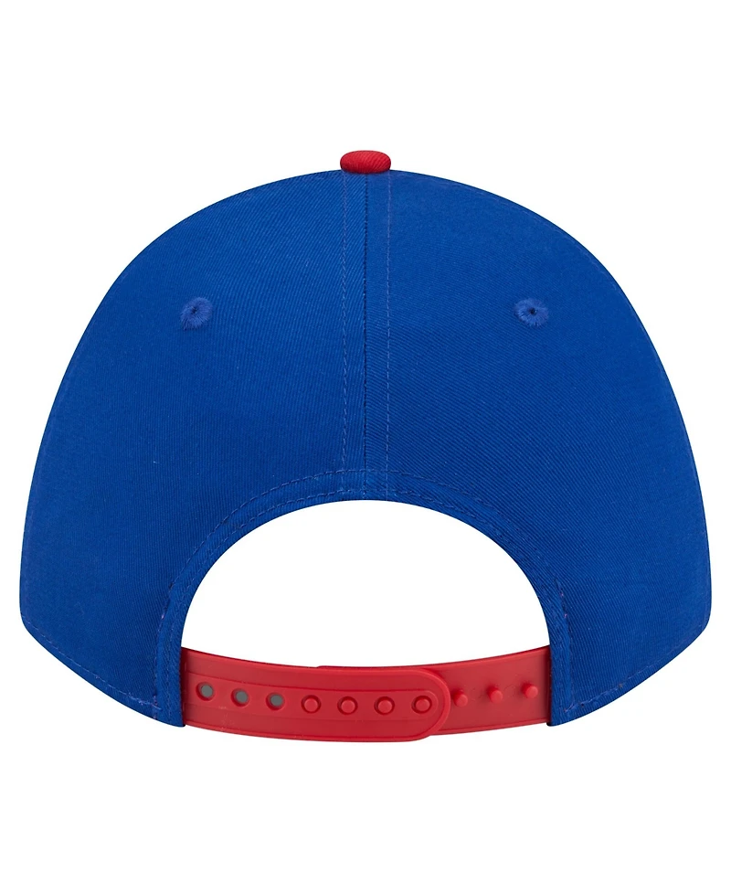 New Era Men's Royal, Red Chicago Cubs Arch 9FORTY A-Frame M-Crown Adjustable Hat