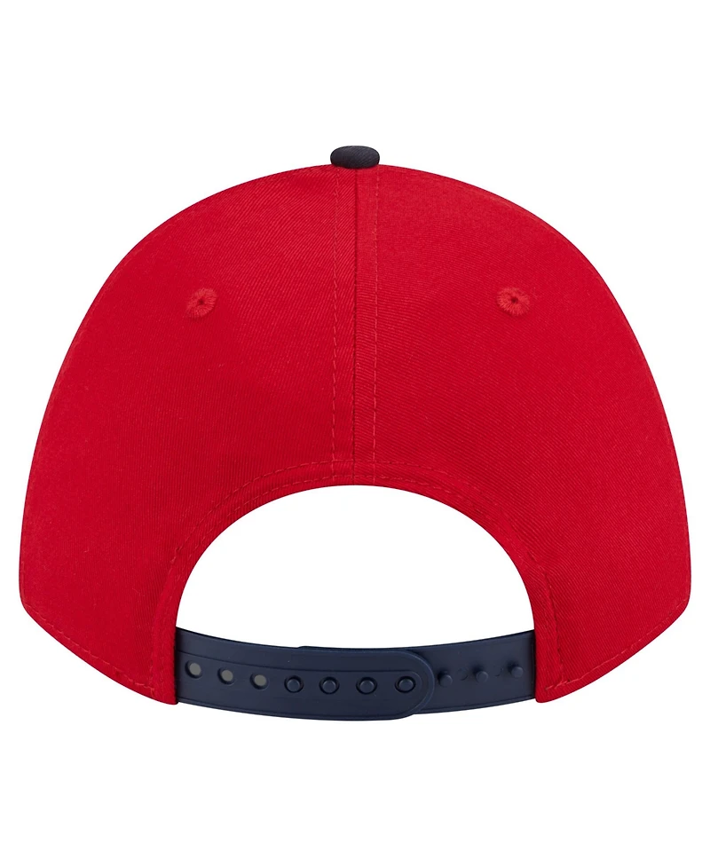 New Era Men's Red, Navy St. Louis Cardinals Arch 9FORTY A-Frame M-Crown Adjustable Hat