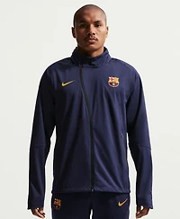 Nike Men's Blue Barcelona Strike Shield Full-Zip Hooded Rain Jacket