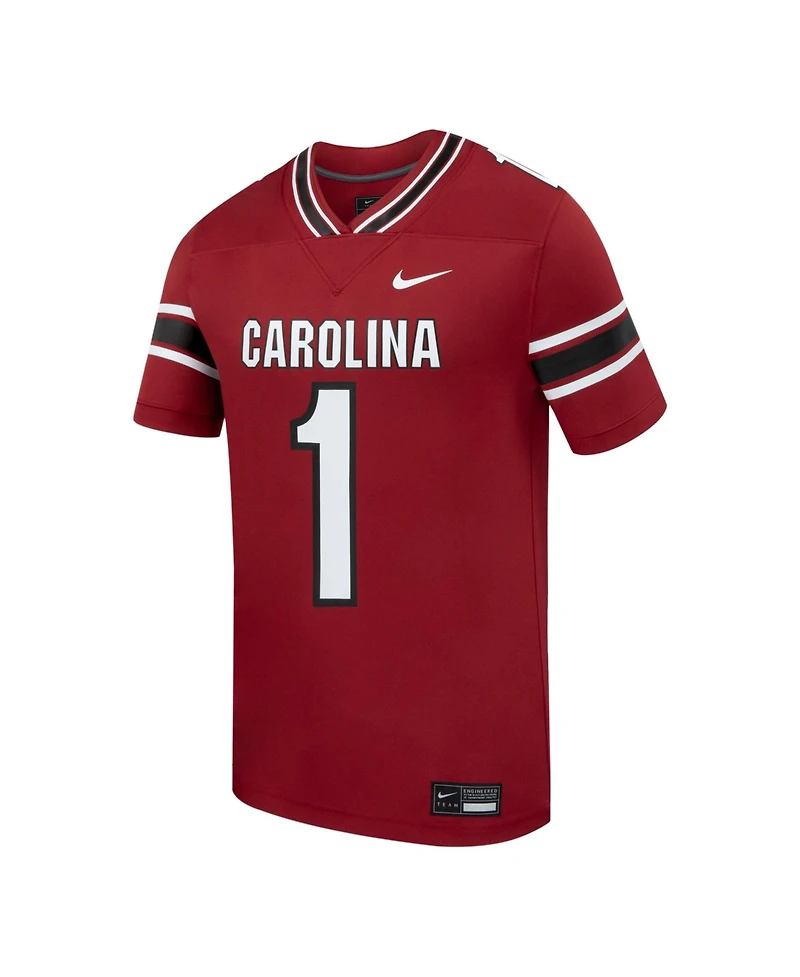 Nike Men's 1 Garnet South Carolina Gamecocks Home Replica Football Jersey