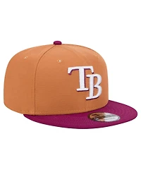New Era Men's Brown, Purple Tampa Bay Rays Color Pack Two-Tone 9FIFTY Snapback Hat