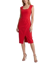 Ny Collection Petite Sleeveless Square Neck Sheath Dress