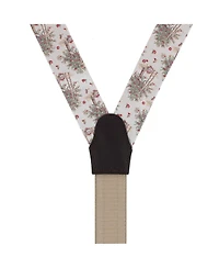 Trafalgar Men's Fall Apple Orchard Silk Novelty Button End Suspenders