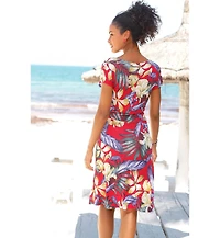 Lascana Women's Pattern V-Neck Dress